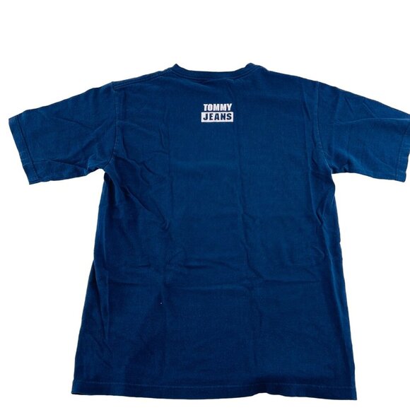 Vintage Tommy Hilfiger Tommy Jeans Blue T-Shirt Boys Size Large - Picture 4 of 4